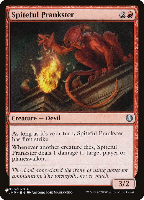 Spiteful Prankster, The List JMP-26, uncommon
