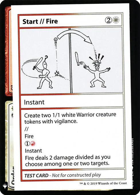 Start // Fire, Mystery Booster Playtest Cards 2019 101, rare