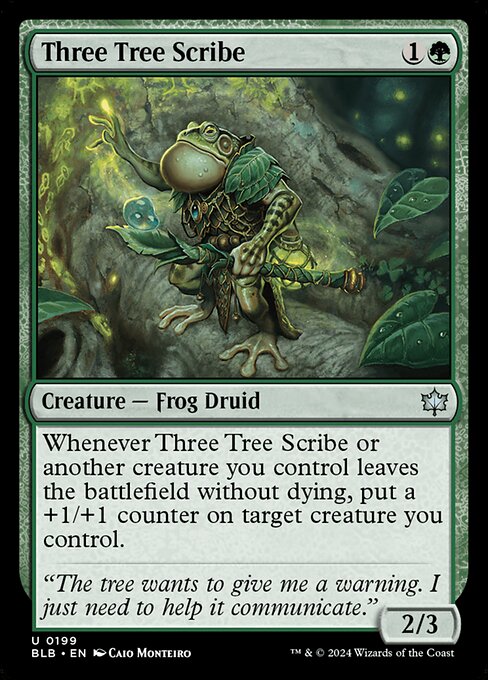 Three Tree Scribe, Bloomburrow 199, uncommon