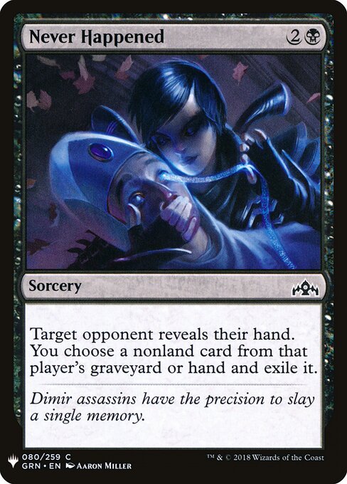 Never Happened, The List GRN-80, common