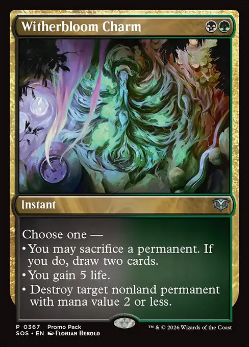 Witherbloom Charm, Secrets of Strixhaven 367, uncommon
