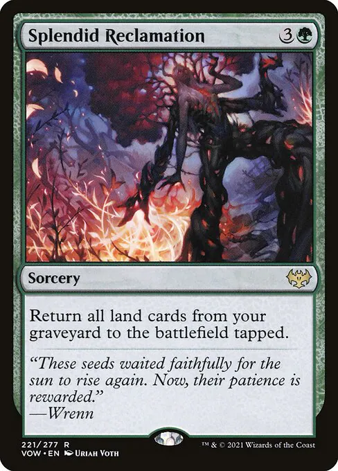 Splendid Reclamation, Innistrad: Crimson Vow 221, rare