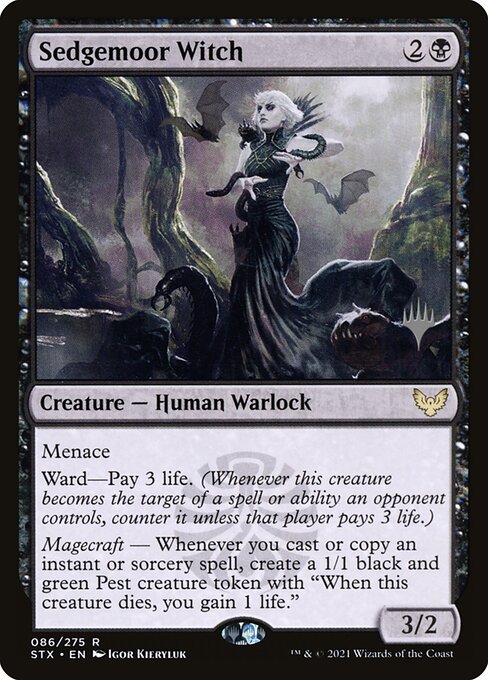 Sedgemoor Witch, Strixhaven: School of Mages Promos 86p, rare