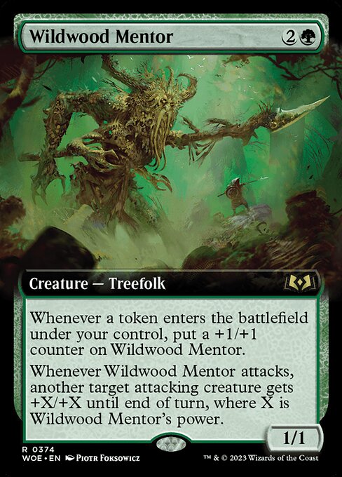 Wildwood Mentor, Wilds of Eldraine 374, rare