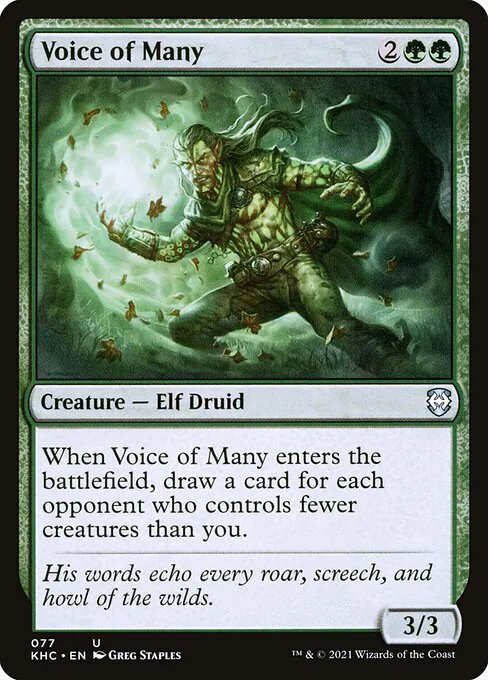 Voice of Many, Kaldheim Commander 77, uncommon