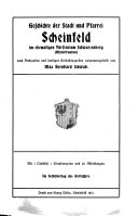 Geschichte der Stadt und Pfarrei Scheinfeld im ehemaligen Fürstentum Schwarzenberg (Mittelfranken): Nach Archivalien u. sonstigen Geschichtsquellen, Max Bernhard Schwab