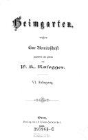 Heimgarten: eine Monatsschrift