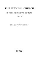 The English Church in the Nineteenth Century, Francis Warre Cornish