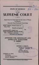 Kukla v. Perry, 361 MICH 311 (1960): Appendix for Defendant and Appellant Alexander P. Perry