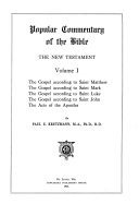 Popular Commentary of the Bible: The New Testament