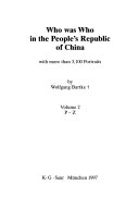 Who was who in the People's Republic of China, Wolfgang Bartke