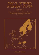 Major Companies of Europe 1993/94: Major Companies of Western Europe Outside the European Community, R. M. Whiteside