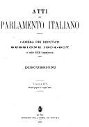 Atti del Parlamento italiano: Discussioni