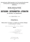 Bibliographie der deutschen Zeitschriften-literatur: mit Einschluss von Sammelwerken und Zeitungsbeilagen. Beilage-Band