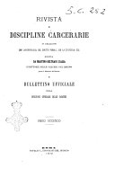 Rivista di discipline carcerarie in relazione con l'antropologia, col diritto penale, con la statistica