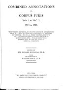 Corpus Juris ... Annotations