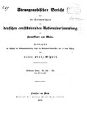 Stenographischer Bericht über die Verhandlungen der Deutschen Constituirenden Nationalversammlung zu Frankfurt am Main, Deutsche Constituirende Nationalversammlung. Redactions-Commission