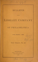 Bulletin of the Library Company of Philadelphia, Library Company (Philadelphia, Pa.)