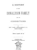 A History of the Donaldson Family and Its Connections