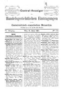 Central-Anzeiger der handelsgerichtlichen Eintragungen in der oesterreichisch-ungarischen Monarchie, Johann-Baptist Koch