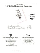 SPIE ... Directory for Members, Society of Photo-Optical Instrumentation Engineers