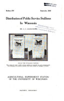 Distribution of Public Service Stallions in Wisconsin, Alexander Septimus Alexander