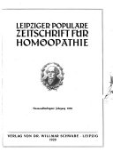 Leipziger populäre Zeitschrift für Homöopathie