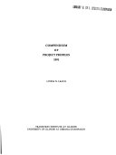Compendium of Project Profiles, University of Illinois at Urbana-Champaign. Secondary Transition Intervention Effectiveness Institute