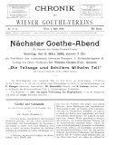 Chronik des Wiener Goethe-Vereins, Wiener Goethe-Verein