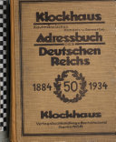 Klockhaus' kaufmännisches Handels- und Gewerbe-Adressbuch des Deutschen Reichs
