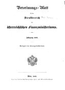 Verordnungsblatt für den Dienstbereich des österreichischen Finanzministeriums
