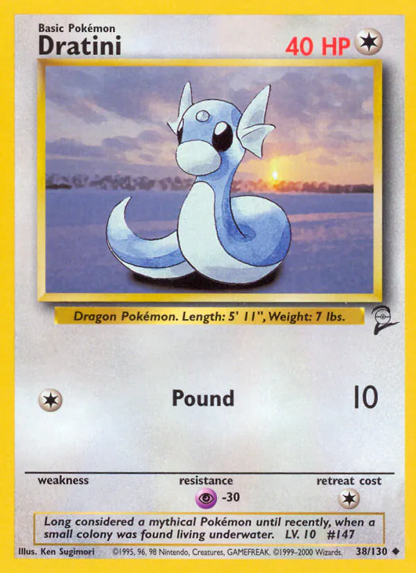 Dratini, Base Set 2 38/130, uncommon