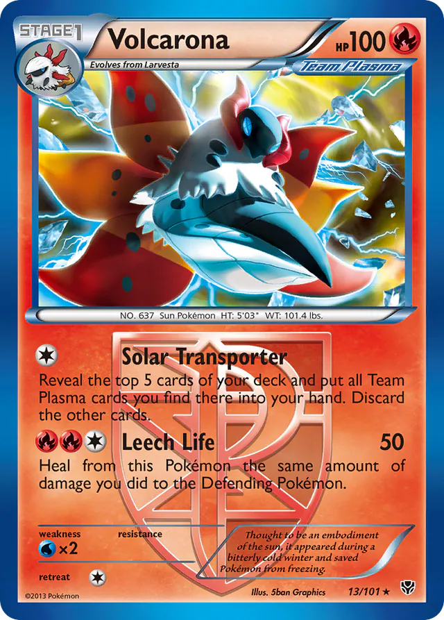 Volcarona, Plasma Blast 13/101, rare