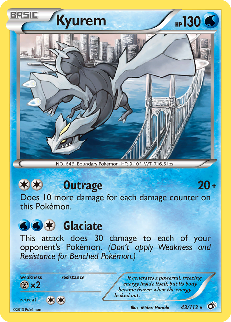 Kyurem, Legendary Treasures 43/113, holo-rare