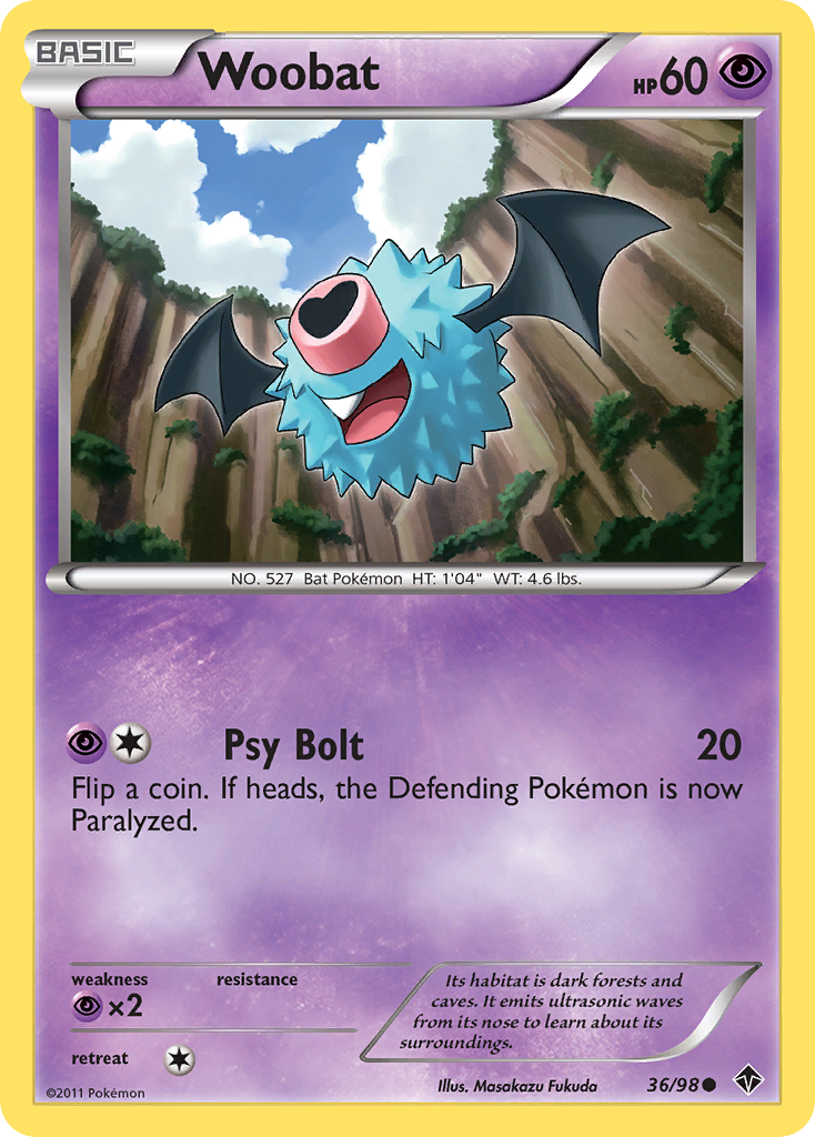 Woobat, Emerging Powers 36/98, common