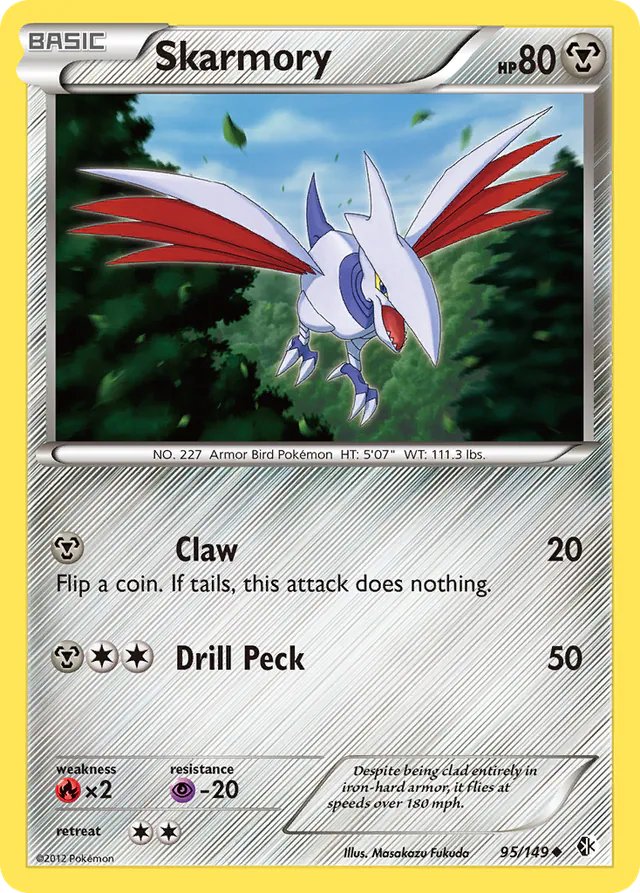 Skarmory, Boundaries Crossed 95/149, uncommon