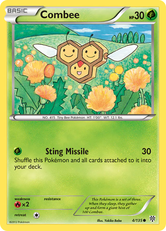 Combee, Plasma Storm 4/135, common