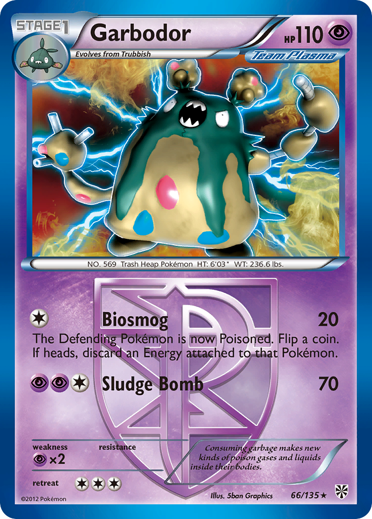 Garbodor, Plasma Storm 66/135, holo-rare