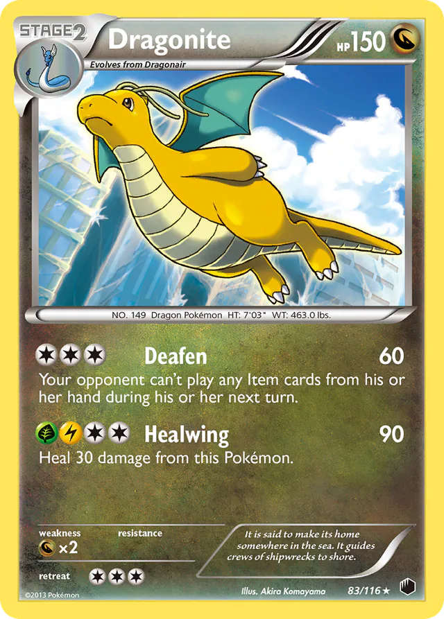 Dragonite, Plasma Freeze 83/116, holo-rare