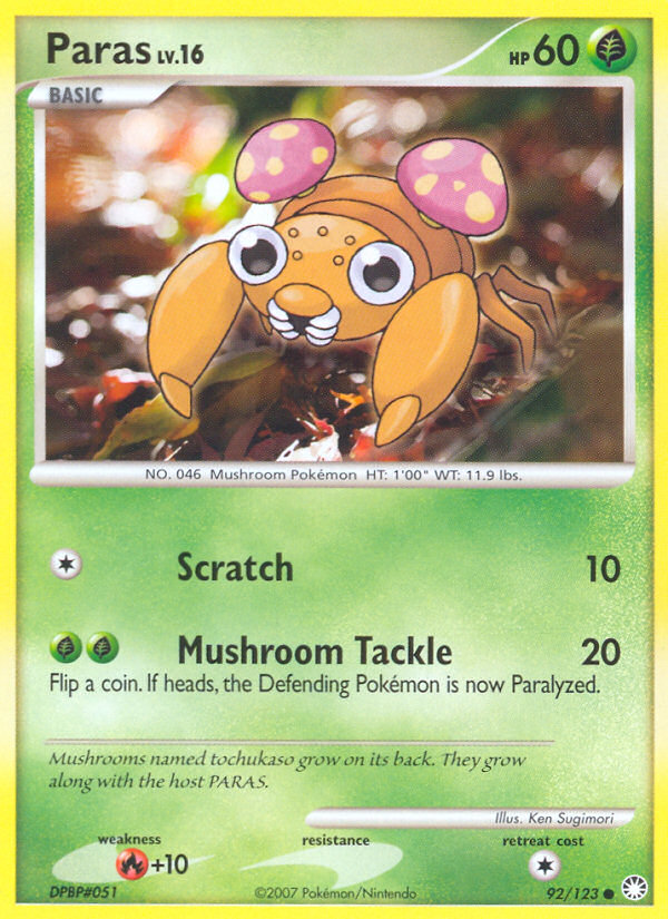 Paras, Mysterious Treasures 92/123, common