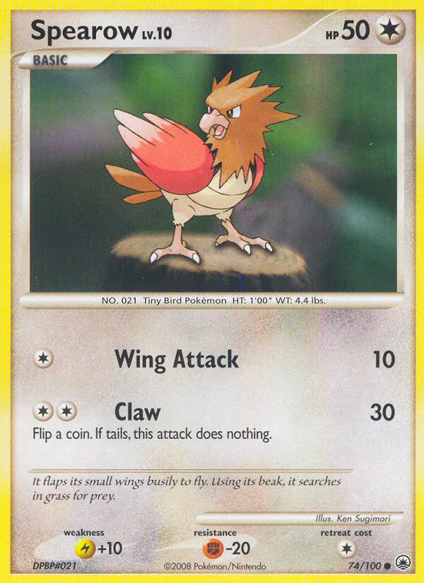 Spearow, Majestic Dawn 74/100, common