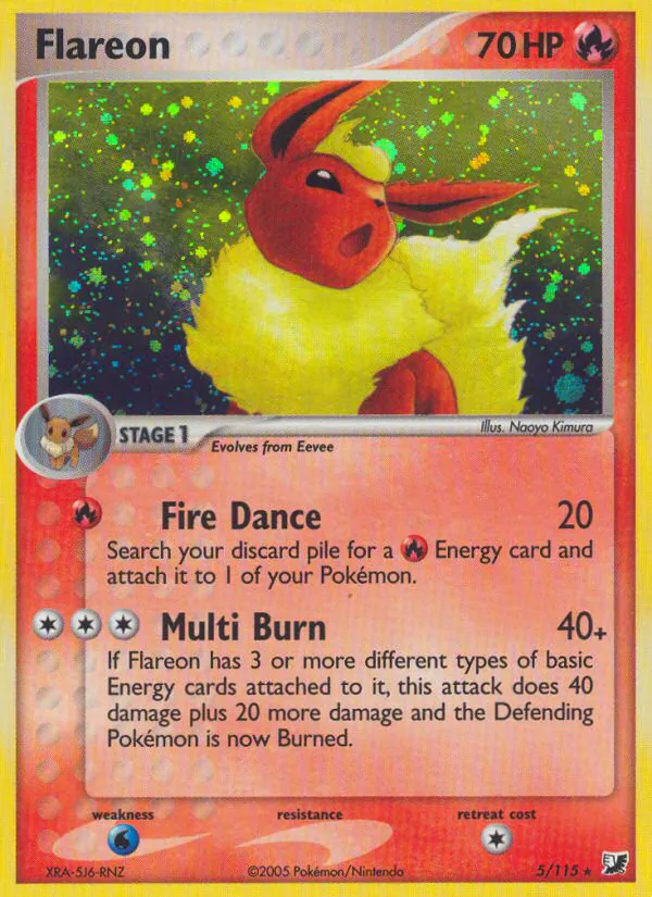 Flareon, Unseen Forces 5/115, holo-rare