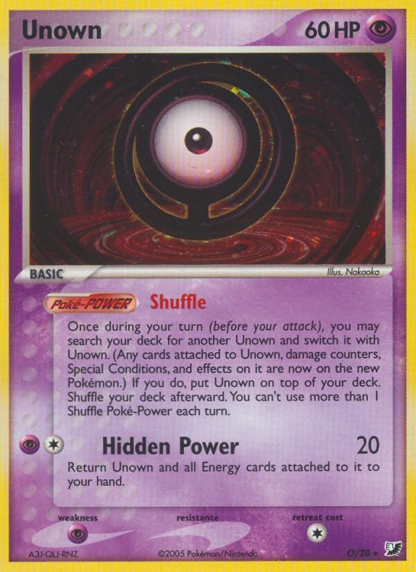 Unown, Unseen Forces O/115, rare