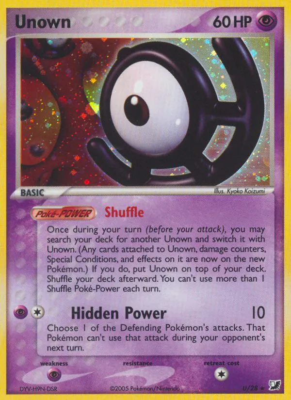 Unown, Unseen Forces U/115, rare
