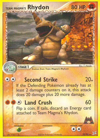 Team Magma's Rhydon, Team Magma vs Team Aqua 22/95, rare