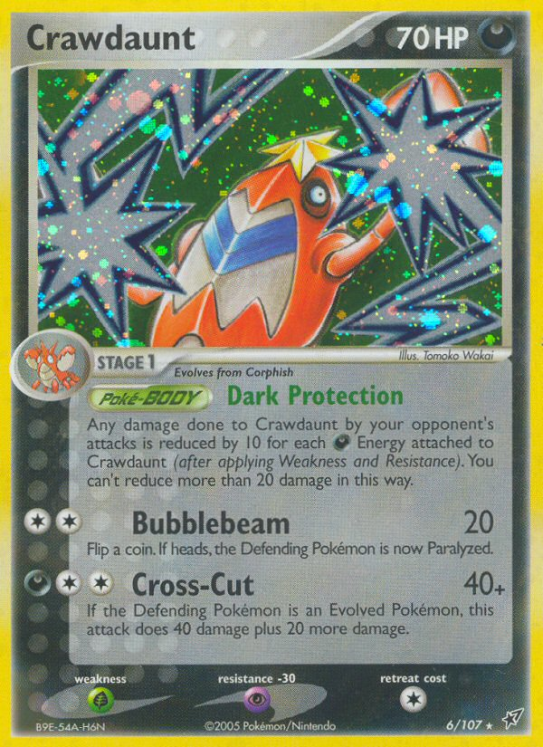 Crawdaunt, Deoxys 6/107, holo-rare