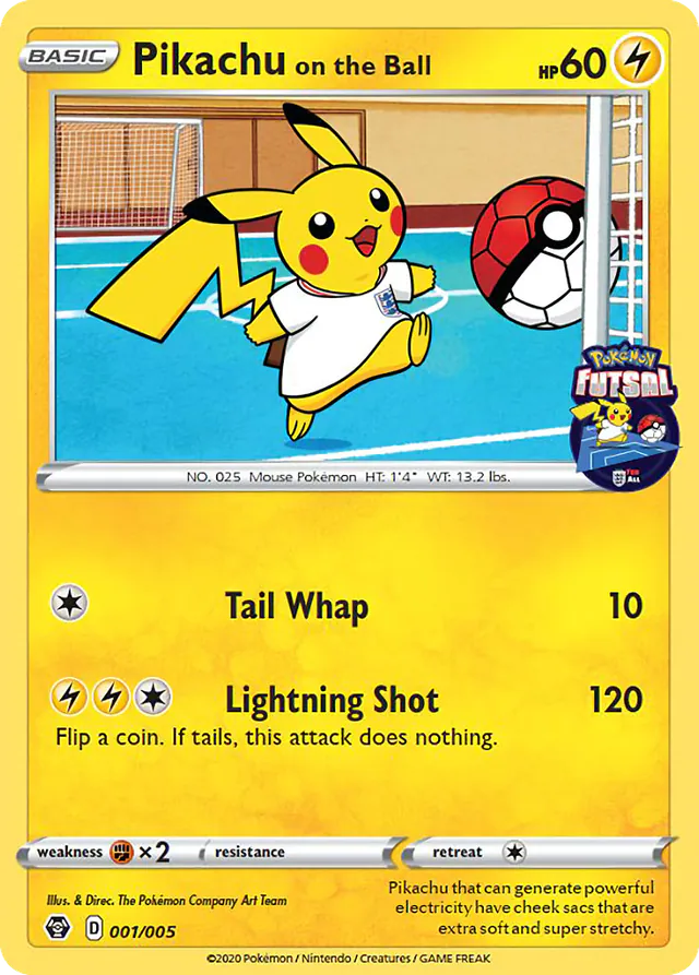 Pikachu on the Ball, Pokémon Futsal Collection 1/5