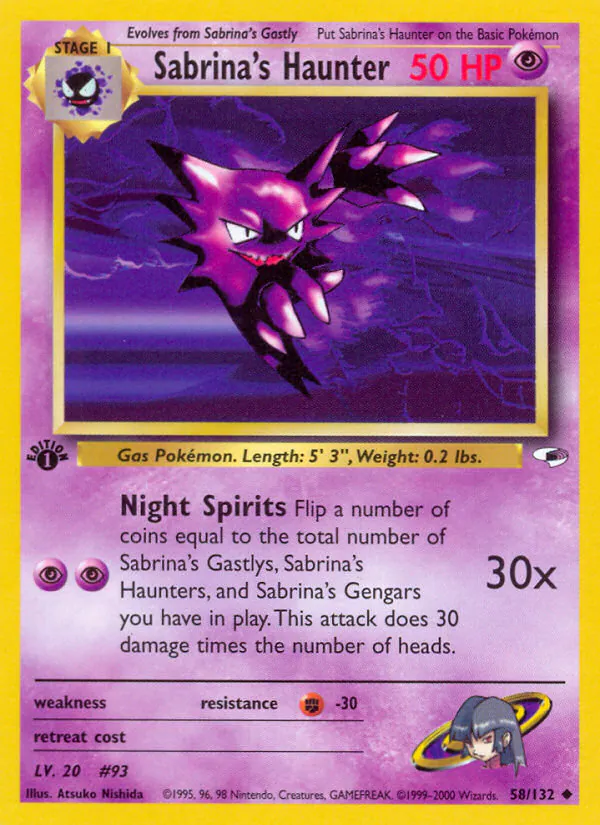 Sabrina's Haunter, Gym Heroes 58/132, uncommon