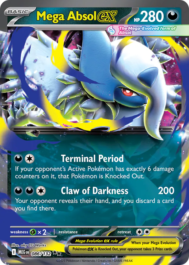 Mega Absol ex, Mega Evolution 086/132, holo-rare