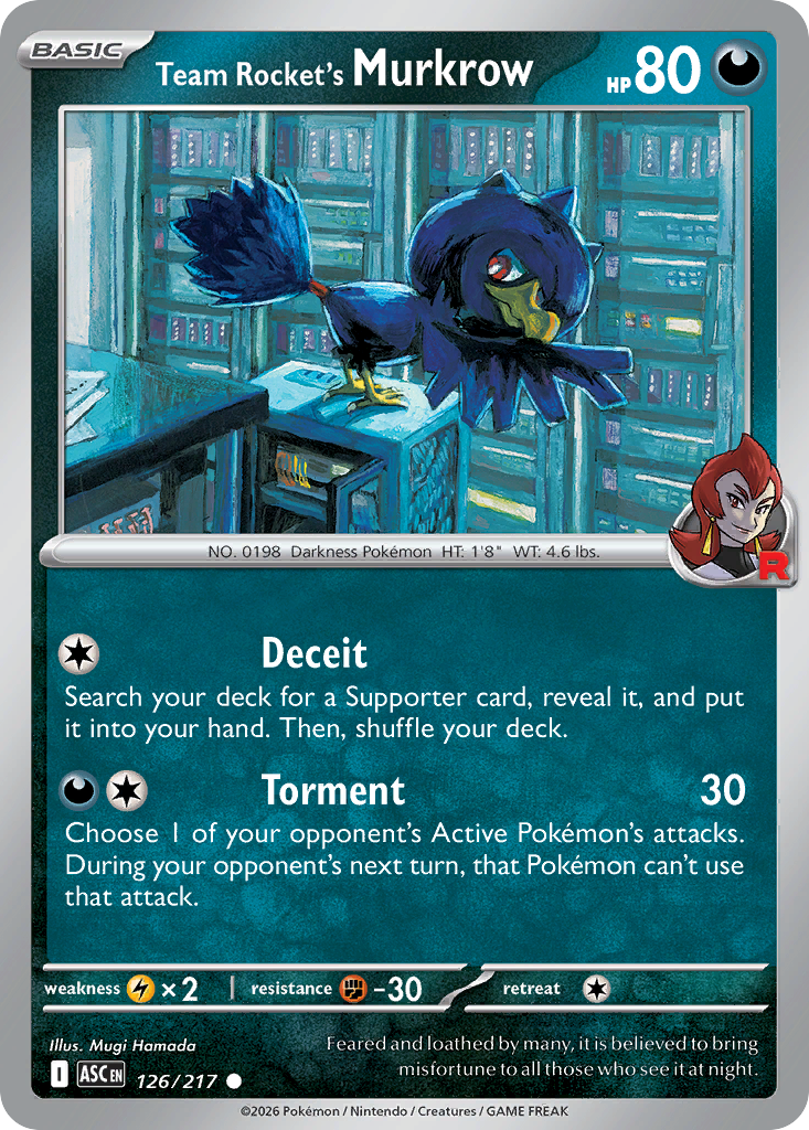 Team Rocket's Murkrow, Ascended Heroes 126/217, common